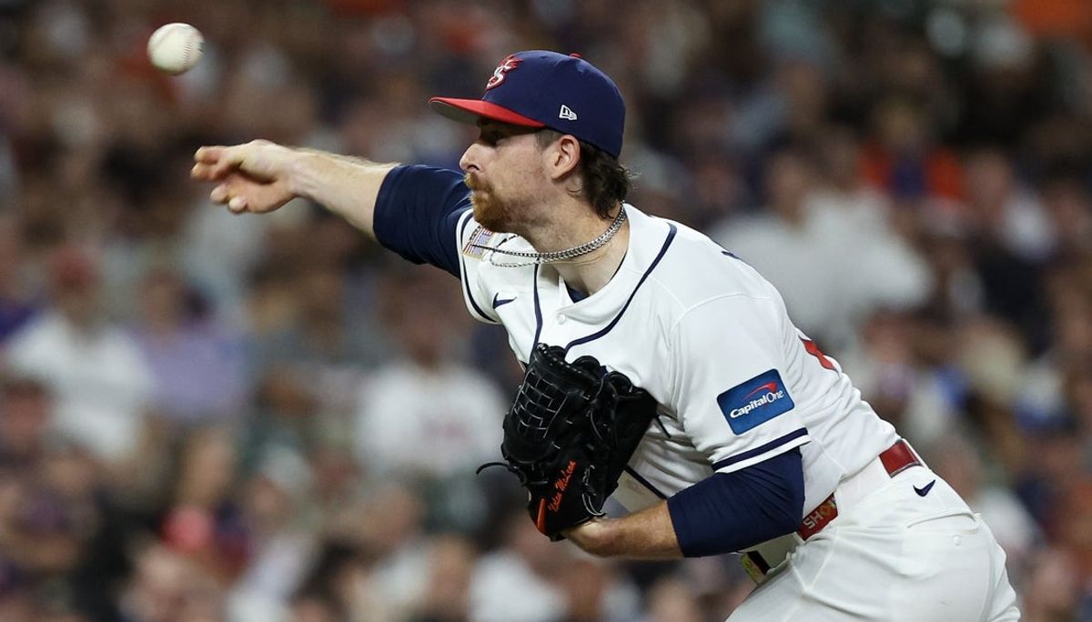 Mar 10, 2026; Houston, TX, United States;  United States starting pitcher Nolan McLean (26) pitches against Italy in the first inning at Daikin Park. Mandatory Credit: Thomas Shea-Imagn Images