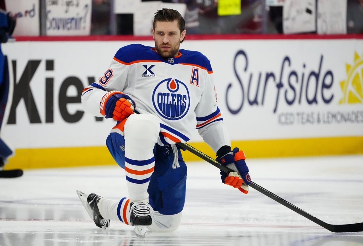 Mar 10, 2026; Denver, Colorado, USA; Edmonton Oilers center Leon Draisaitl (29) before the game against the Colorado Avalanche at Ball Arena. Mandatory Credit: Ron Chenoy-Imagn Images