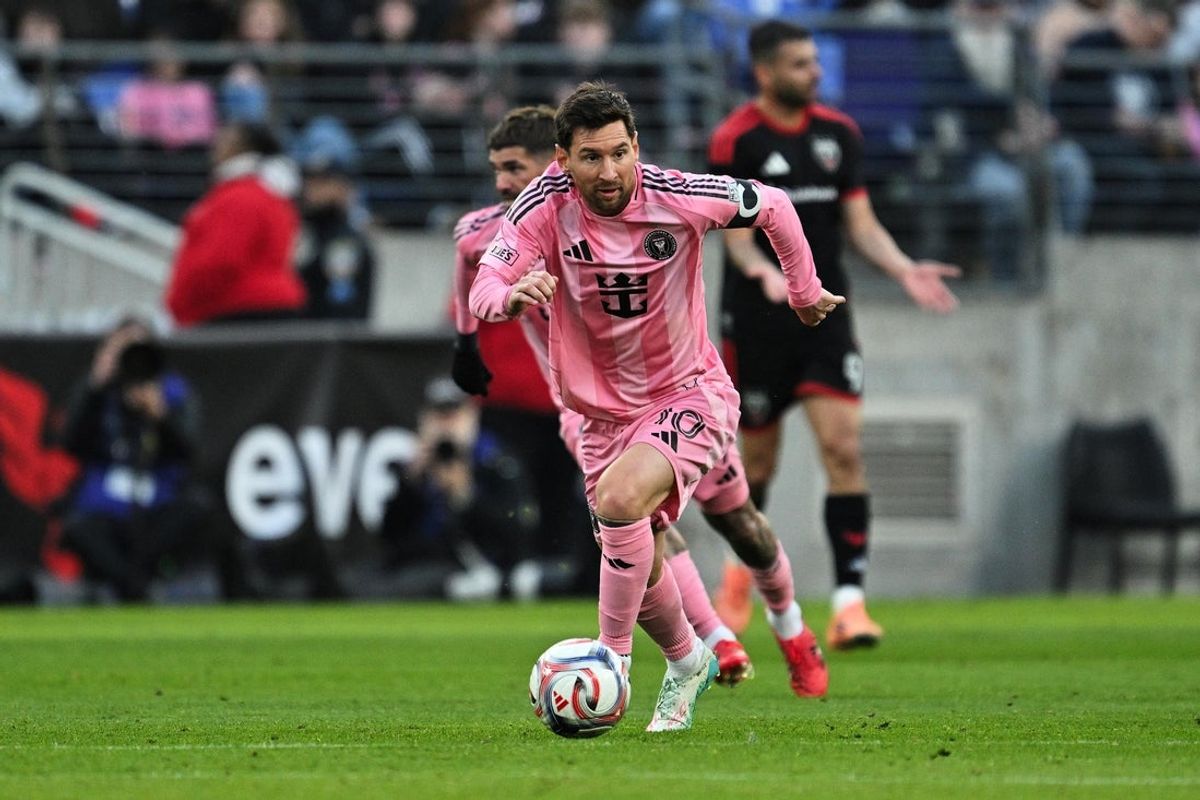 Mar 7, 2026; Baltimore, Maryland, USA; Inter Miami CF forward Lionel Messi (10) in action against DC United at M&T Bank Stadium. Mandatory Credit: Jamie Sabau-Imagn Images