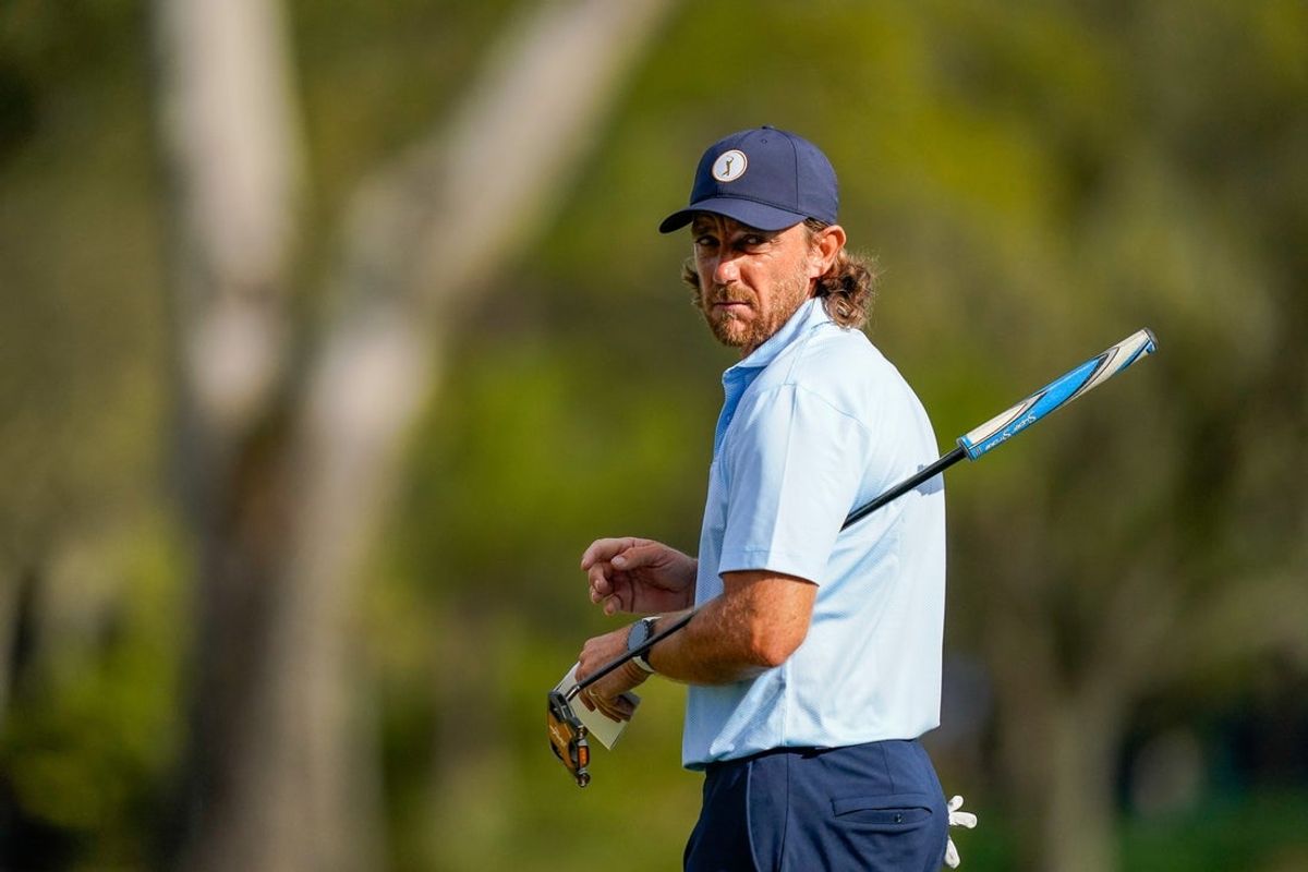 Mar 12, 2026; Ponte Vedra Beach, Florida, USA; Tommy Fleetwood waits to putt on the 14th green during the first round of THE PLAYERS Championship golf tournament. Mandatory Credit: Jeff Romance-Imagn Images
