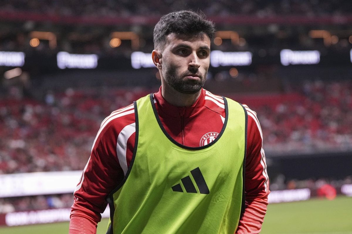 Mar 14, 2026; Atlanta, Georgia, USA; Atlanta United defender Pedro Amador (18) on the field during the match against the Philadelphia Union at Mercedes-Benz Stadium. Mandatory Credit: Dale Zanine-Imagn Images