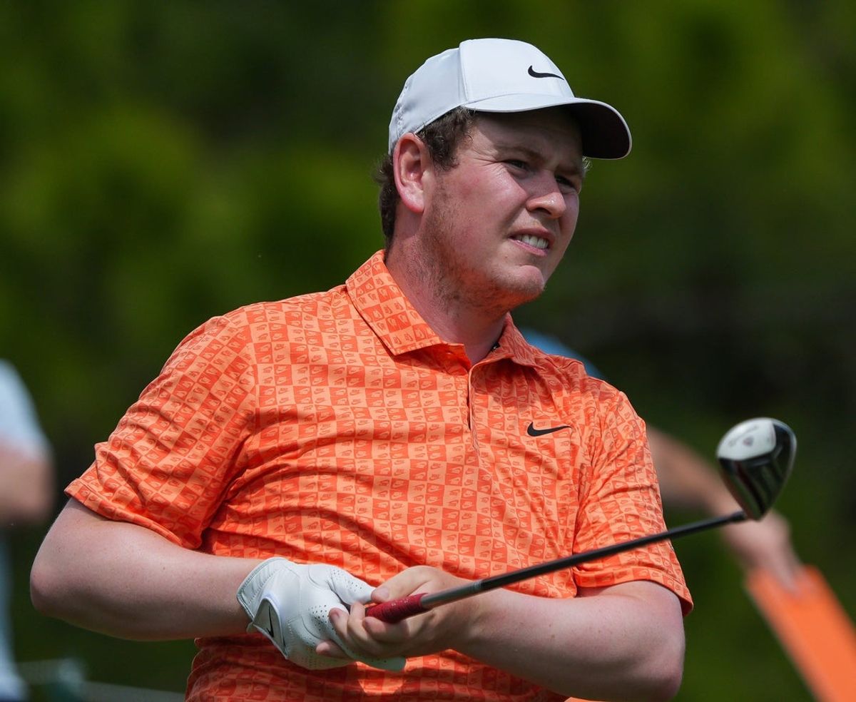 Robert MacIntyre tees off on the fourth hole during the final round ofThe Players Championship at The Players Stadium Course at TPC Sawgrass in Ponte Vedra Beach, Fla. Sunday March 15, 2026. [Doug Engle/Florida Times-Union]