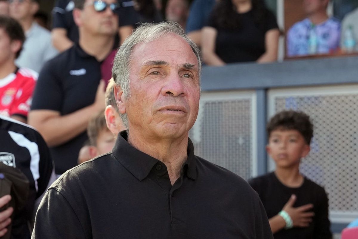 Mar 15, 2026; San Jose, California, USA; San Jose Earthquakes manager Bruce Arena stands in front of the bench before the game against the Seattle Sounders at PayPal Park. Mandatory Credit: Darren Yamashita-Imagn Images