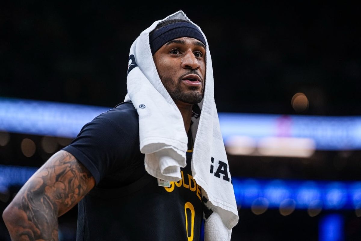 Mar 18, 2026; Boston, Massachusetts, USA; Golden State Warriors guard Gary Payton II (0) on the court against the Boston Celtics in the second half at TD Garden. Mandatory Credit: David Butler II-Imagn Images