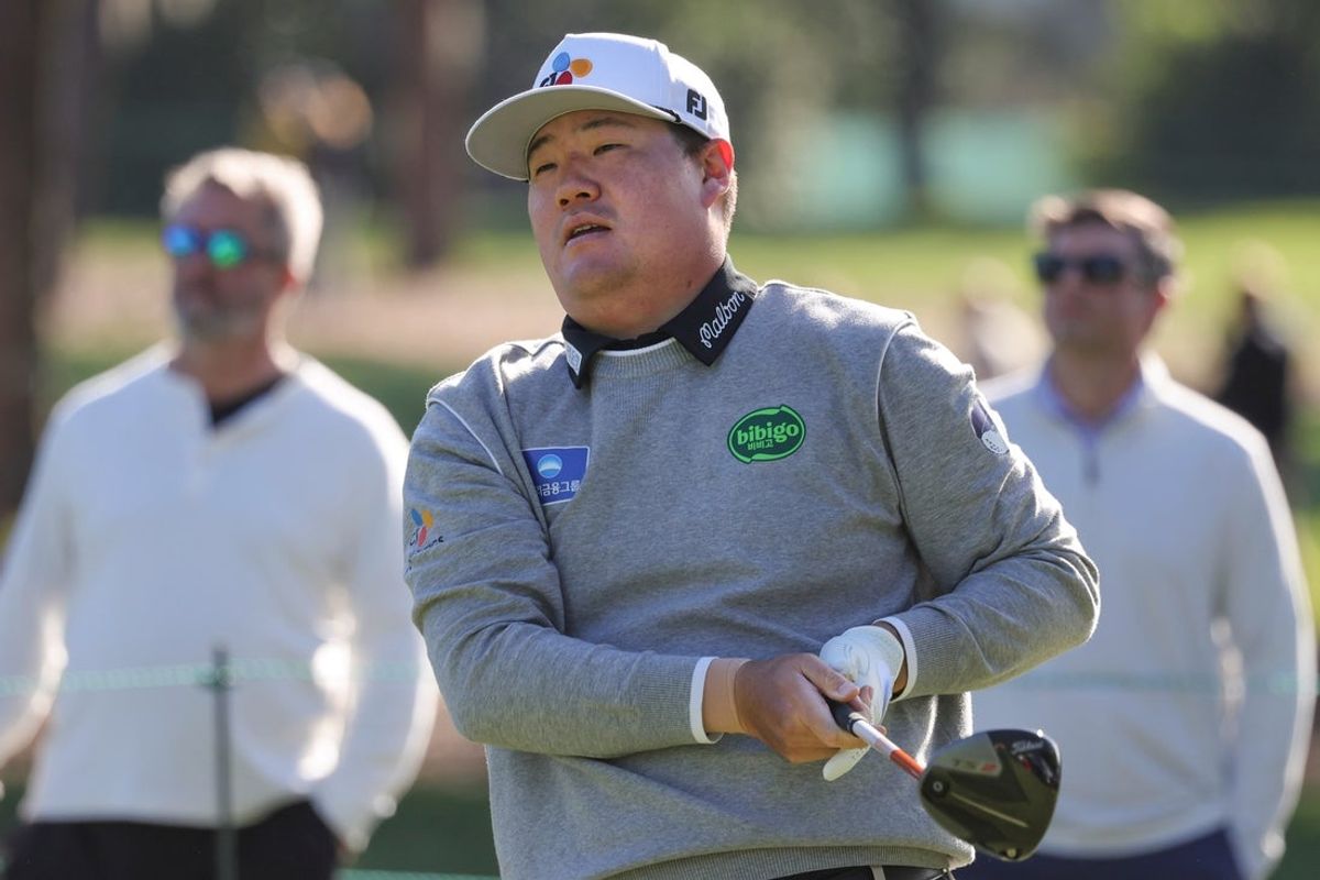Mar 19, 2026; Palm Harbor, Florida, USA; Sungjae Im plays his shot from the 14th tee during the first round of the Valspar Championship golf tournament. Mandatory Credit: Reinhold Matay-Imagn Images