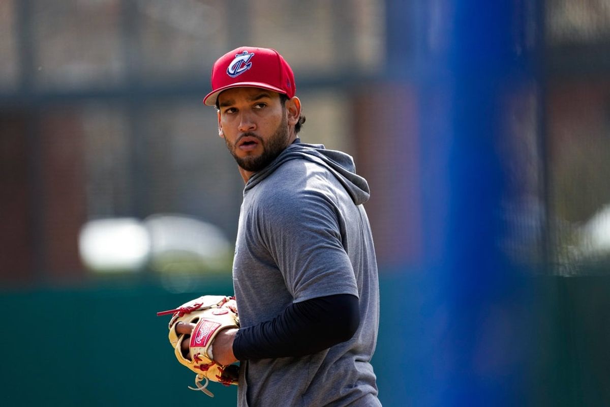 Columbus Clippers’s Daniel Espino participates in practice at Huntington Park on Wednesday, March 25, 2026 in Columbus, Ohio.