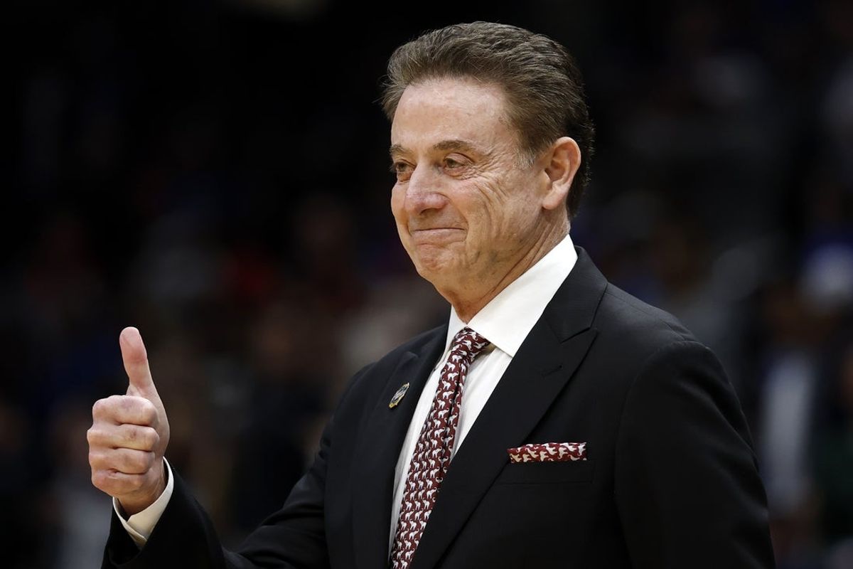 Mar 27, 2026; Washington, DC, USA; St. John's Red Storm head coach Rick Pitino reacts in the first half during a Sweet Sixteen game of the East Regional of the men's 2026 NCAA Tournament at Capital One Arena. Mandatory Credit: Amber Searls-Imagn Images