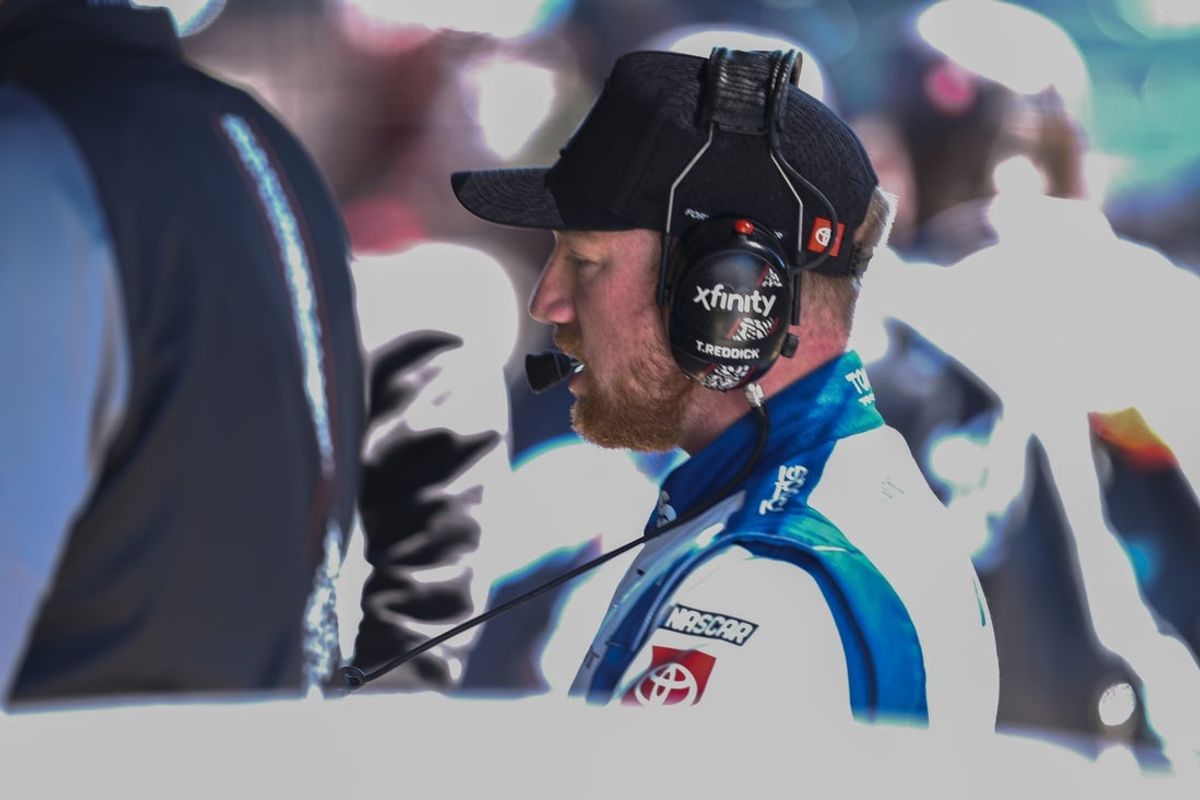 Mar 29, 2026; Martinsville, Virginia, USA; 23XI Racing driver Tyler Reddick (45) during practice at Martinsville Speedway. Mandatory Credit: Jim Dedmon-Imagn Images