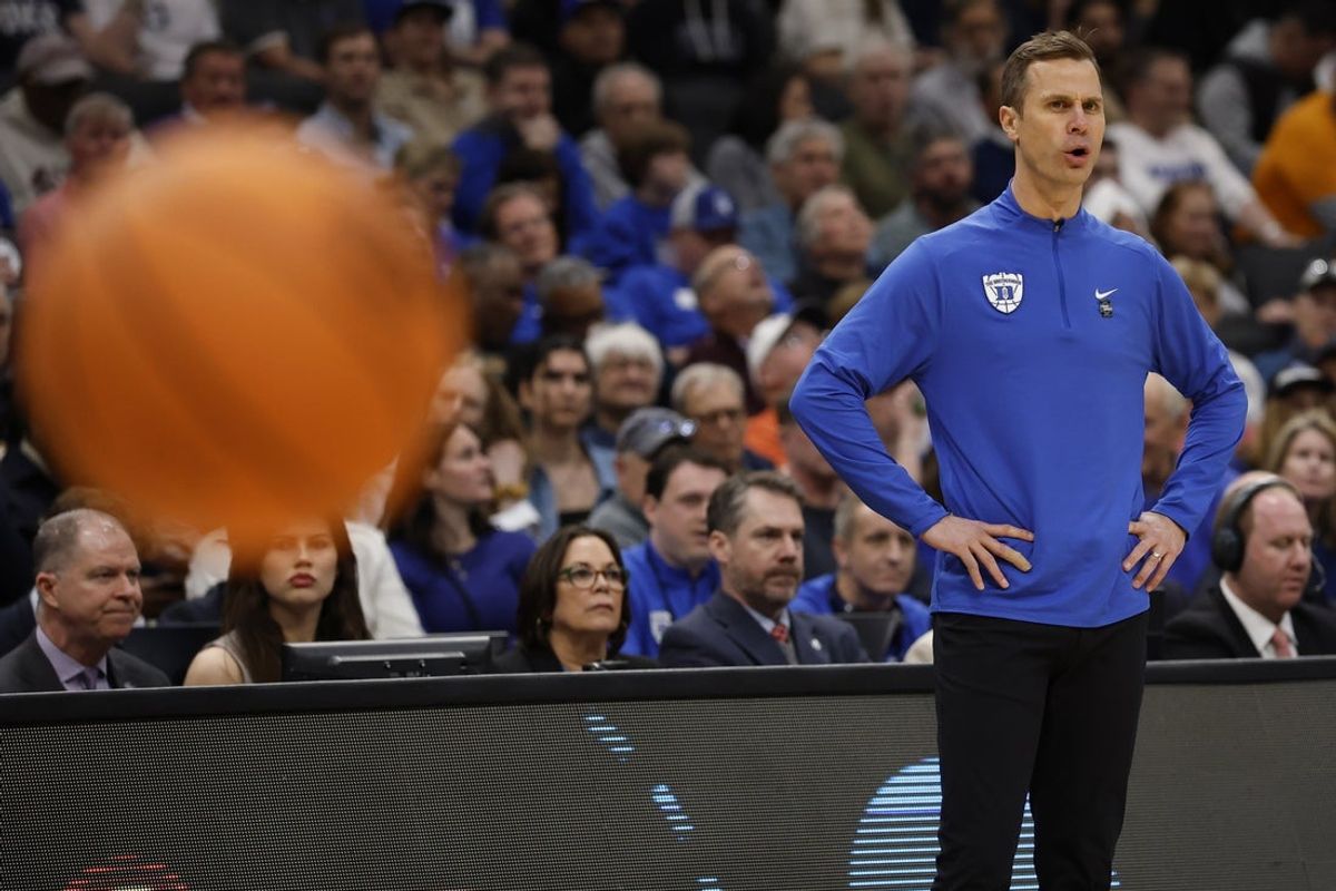 Duke and head coach Jon Scheyer are the favorites to win it all in 2027. Mandatory Credit: Geoff Burke-Imagn Images
