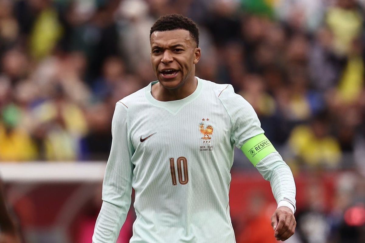 France forward Kylian Mbappe during a match against Brazil at Gillette Stadium on March 26, 2026. Credit: Winslow Townson-Imagn Images
