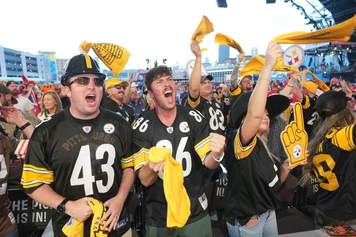 Apr 23, 2026; Pittsburgh, PA, USA; Fans attend before the 2026 NFL Draft at Acrisure Stadium. Mandatory Credit: Kirby Lee-Imagn Images