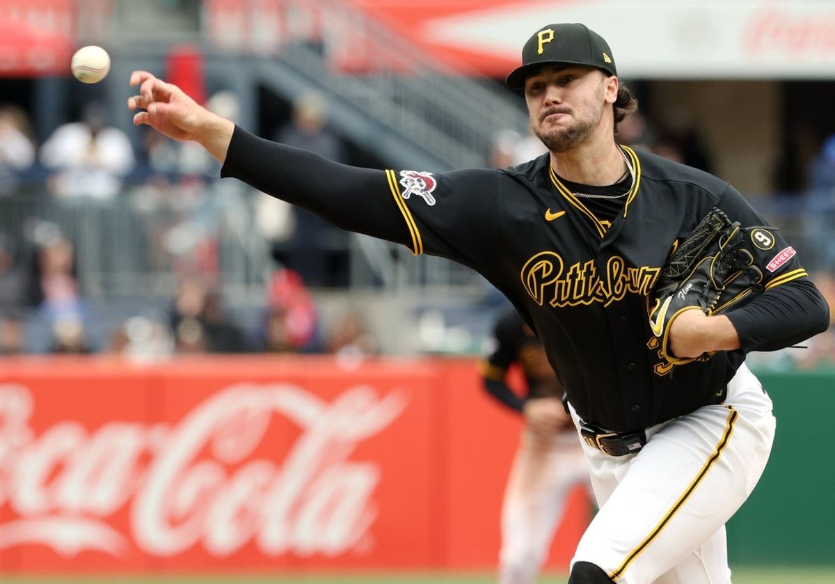 Apr 30, 2026; Pittsburgh, Pennsylvania, USA;  Pittsburgh Pirates starting pitcher Paul Skenes (30) pitches against the St. Louis Cardinals during the fifrth inning at PNC Park. Mandatory Credit: Charles LeClaire-Imagn Images