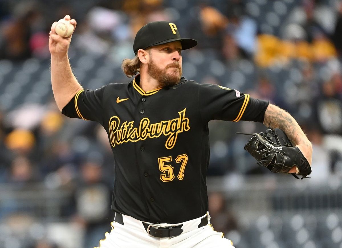 May 2, 2026; Pittsburgh, Pennsylvania, USA;  Pittsburgh Pirates relief pitcher Chris Devenski delivers the ball to the Cincinnati Reds during the sixth inning at PNC Park. Mandatory Credit: Philip G. Pavely-Imagn Images