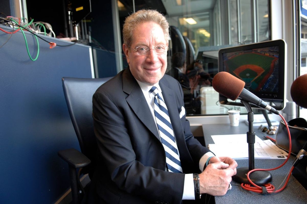 John Sterling, Edgewater, NJ resident and the voice of the Yankees on radio on Aug. 17, 2012 in Bronx, New York.