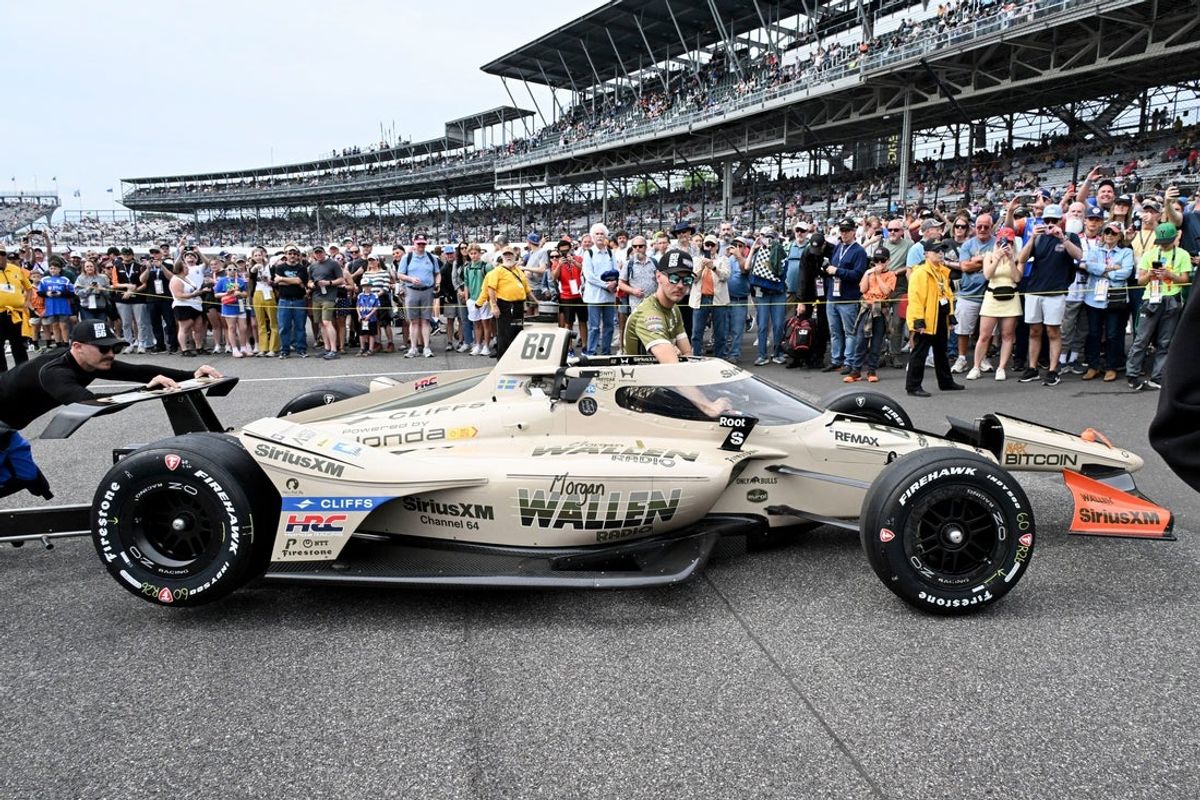 Meyer Shank Racing with Curb Agajanian driver Felix Rosenqvist’s (60) car is pushed out to pit lane Sunday, May 24, 2026, ahead of the 110th running of the Indianapolis 500 at Indianapolis Motor Speedway.