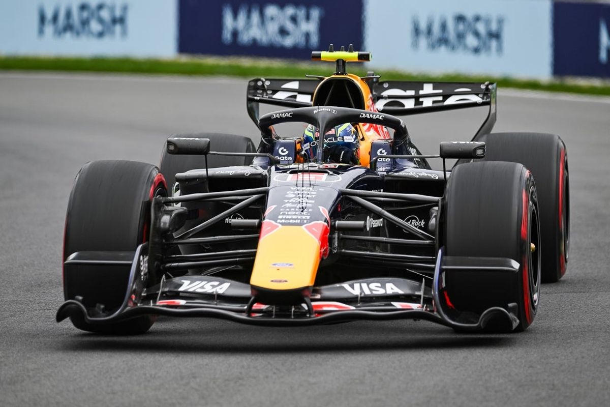 May 23, 2026; Montreal, Quebec, CANADA; Red Bull Racing driver Isack Hadjar (6) during the qualifying session of the Lenovo Grand Prix Du Canada at Circuit Gilles-Villeneuve. Mandatory Credit: David Kirouac-Imagn Images
