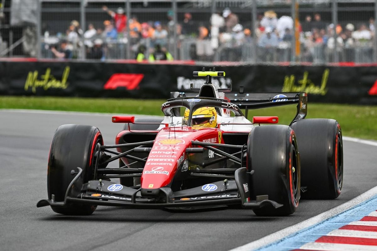 May 23, 2026; Montreal, Quebec, CANADA; Ferrari driver Lewis Hamilton (44) during the qualifying session of the Lenovo Grand Prix Du Canada at Circuit Gilles-Villeneuve. Mandatory Credit: David Kirouac-Imagn Images