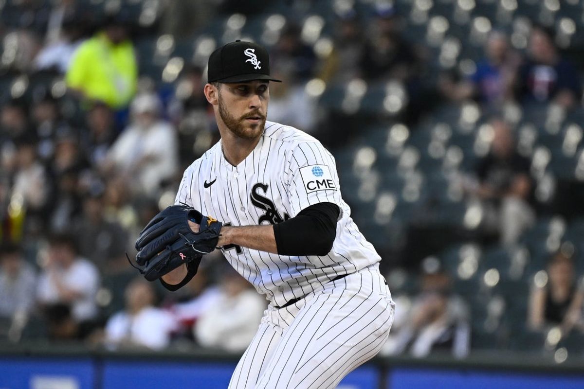 May 27, 2026; Chicago, Illinois, USA;   Chicago White Sox pitcher David Sandlin (54) delivers the ball during the first inning against the Minnesota Twins at Rate Field. Mandatory Credit: Matt Marton-Imagn Images