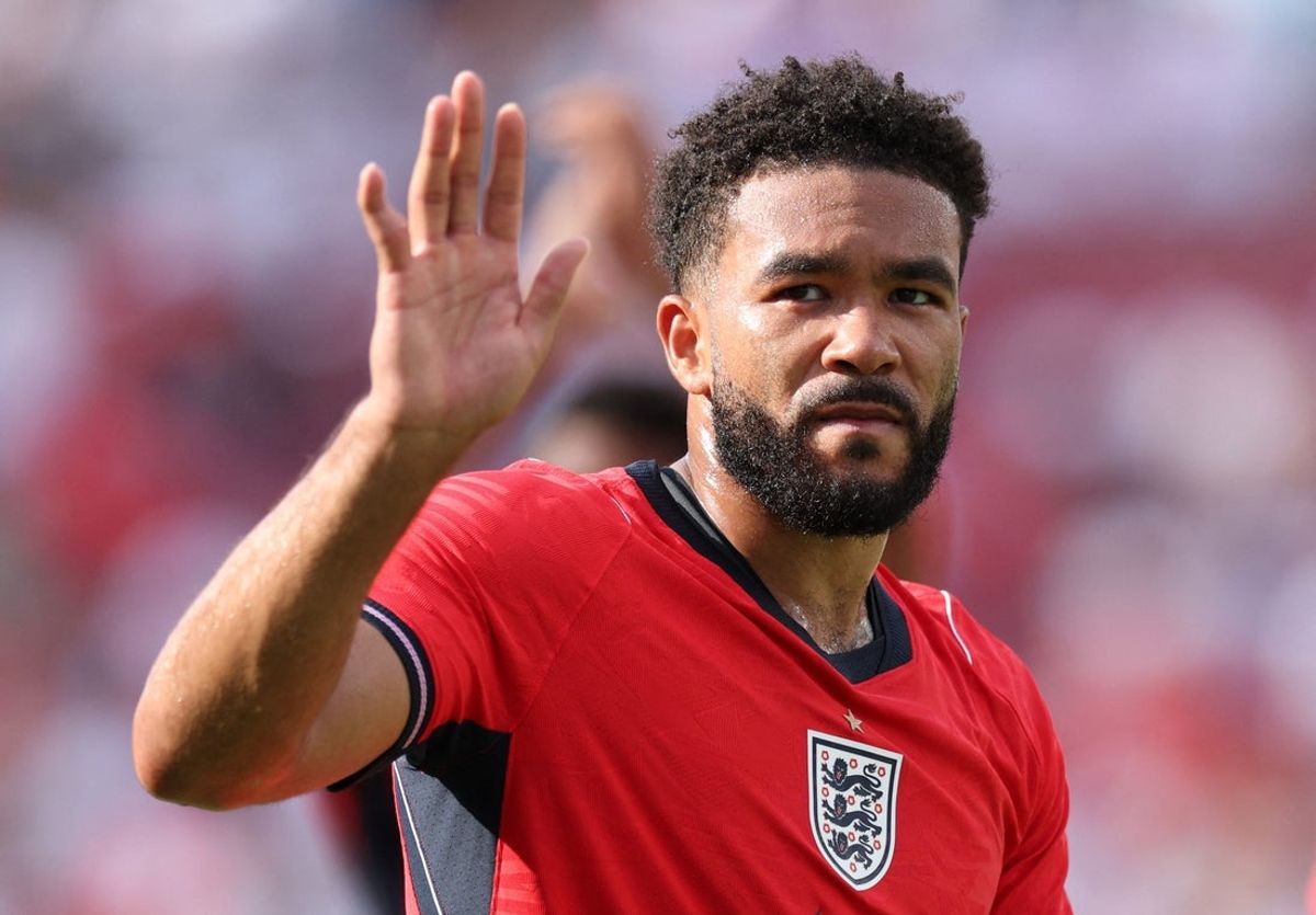 June 6, 2026; Tampa, Florida, U.S.; England's Reece James celebrates after the match.  Mandatory Credit: Nathan Ray Seebeck-Imagn Images