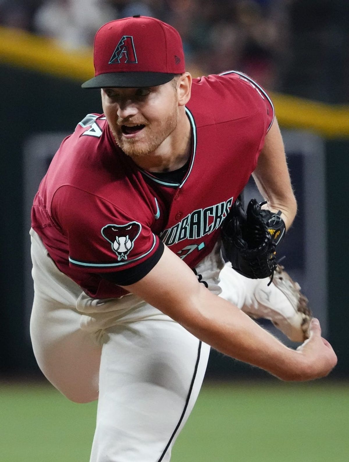 Arizona Diamondbacks right-hander Michael Soroka (34) pitches against the Washington Nationals at Chase Field in Phoenix on May 7, 2026.