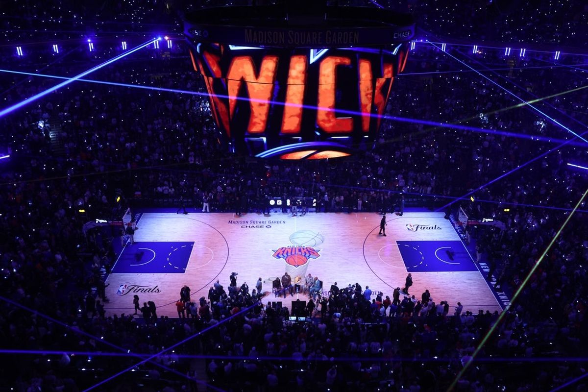 Jun 8, 2026; New York, New York, USA; General view before game three of the 2026 NBA Finals between the New York Knicks and the San Antonio Spurs at Madison Square Garden. Mandatory Credit: Wendell Cruz-Imagn Images