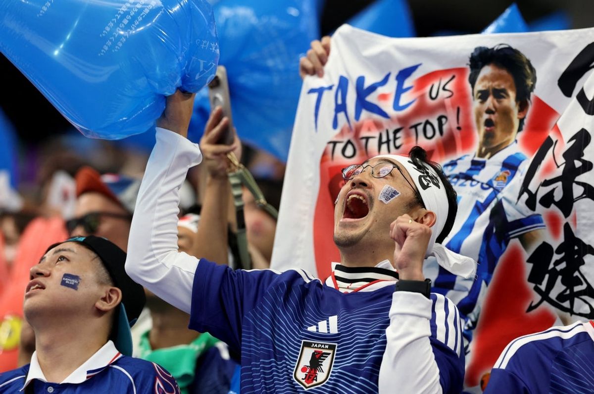 June 14, 2026; Arlington, Texas, U.S.; Japan fans inside the stadium before the match.  Mandatory Credit: Tim Heitman-Imagn Images