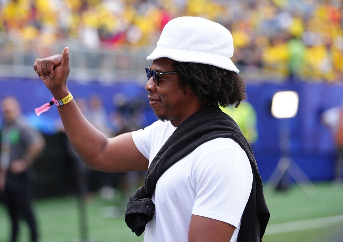 June 14, 2026; Philadelphia, Pennsylvania, U.S.; Rapper Jay-Z is seen inside the stadium before the match.  Mandatory Credit: Kyle Ross-Imagn Images