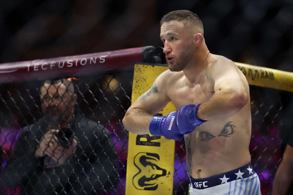 Jun 14, 2026; Washington, D.C., UNITED STATES; Justin Gaethje looks on prior to his fight against Ilia Topuria (not pictured) during UFC Freedom 250 at White House South Lawn. Mandatory Credit: Amber Searls-Imagn Images