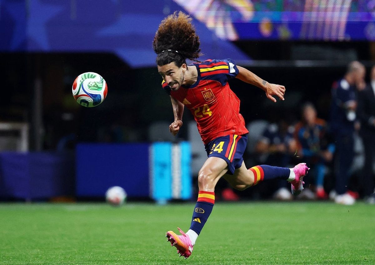 June 15, 2026; Atlanta, Georgia, U.S.; Spain's Marc Cucurella in action.  Mandatory Credit: Jordan Godfree-Imagn Images