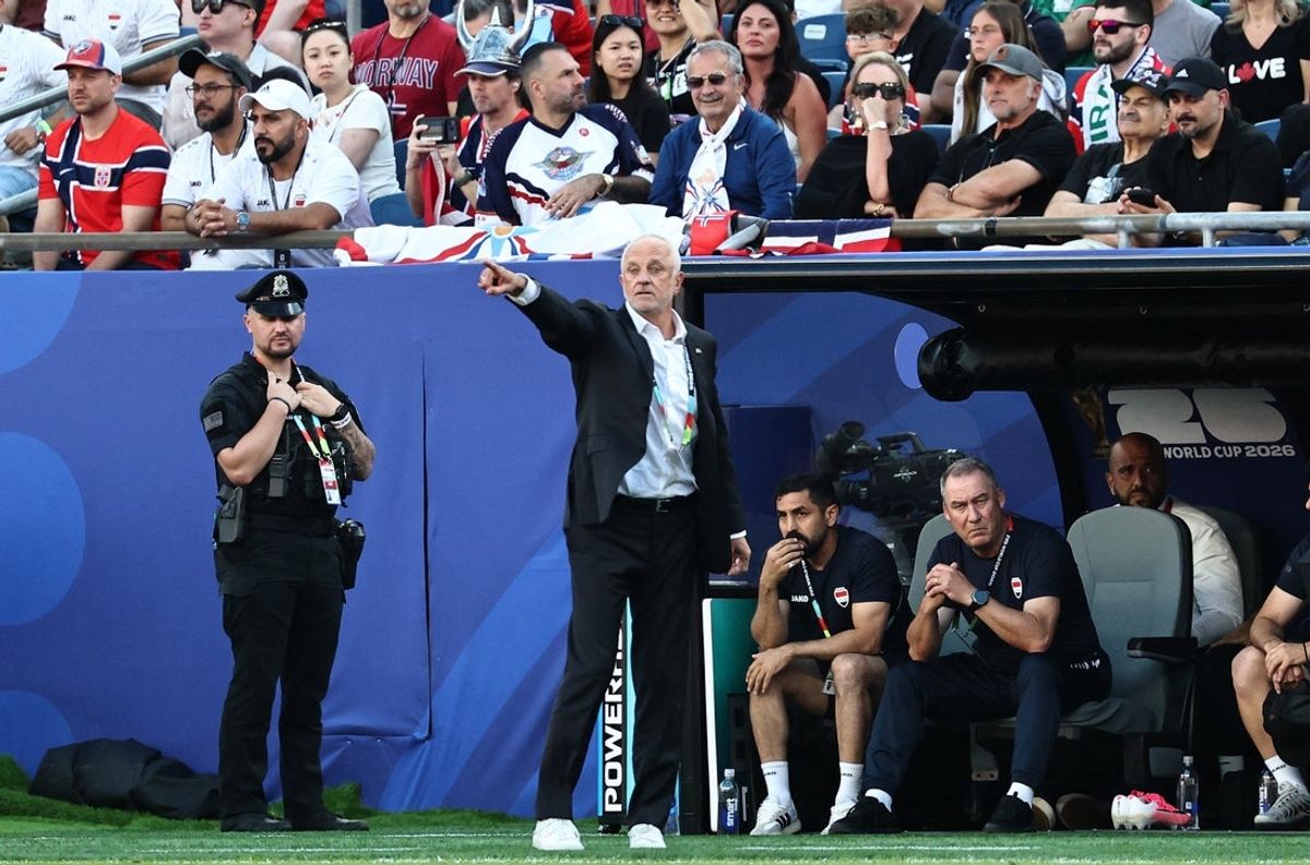 June 16, 2026; Foxborough, Massachusetts, U.S.; Iraq coach Graham Arnold reacts.  Mandatory Credit: Winslow Townson-Imagn Images