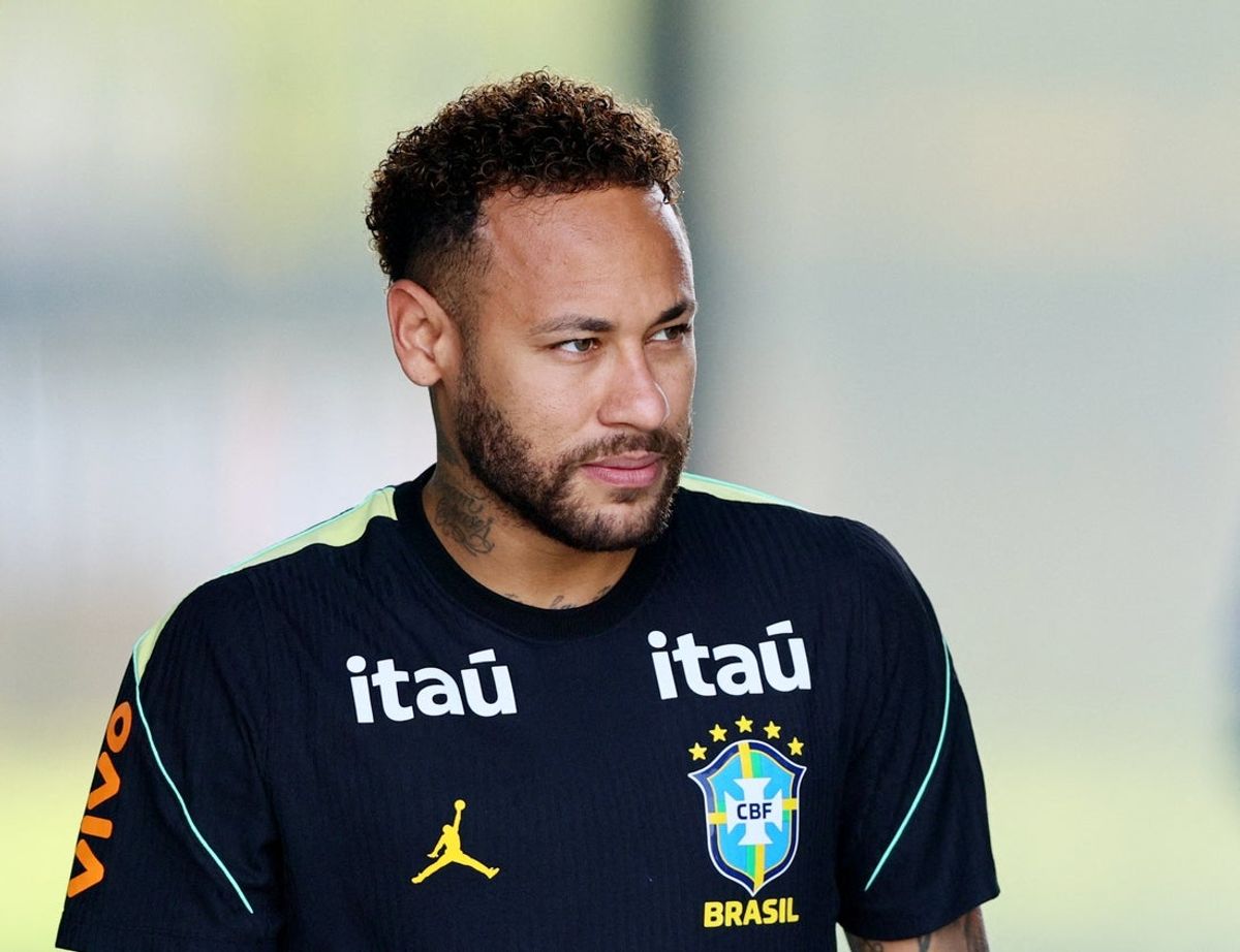 17 de junho de 2026; Morristown, Nova Jersey, EUA; Neymar Jr. do Brasil durante o treino. Crédito obrigatório: Caean Couto-Imagn Images