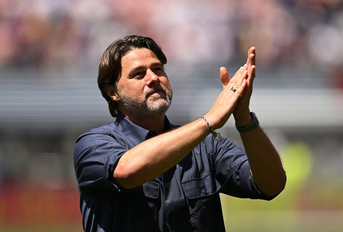 19 de junho de 2026; Seattle, Washington, EUA; O técnico dos EUA, Mauricio Pochettino, comemora após a partida. Crédito obrigatório: Troy Wayrynen-Imagn Images