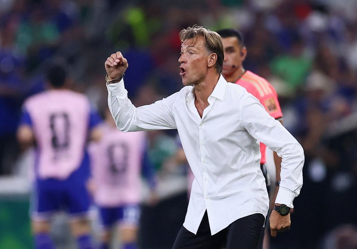June 20, 2026; Monterrey, Mexico; Tunisia coach Herve Renard reacts.  Mandatory Credit: Eloisa Sanchez-Reuters via Imagn Images