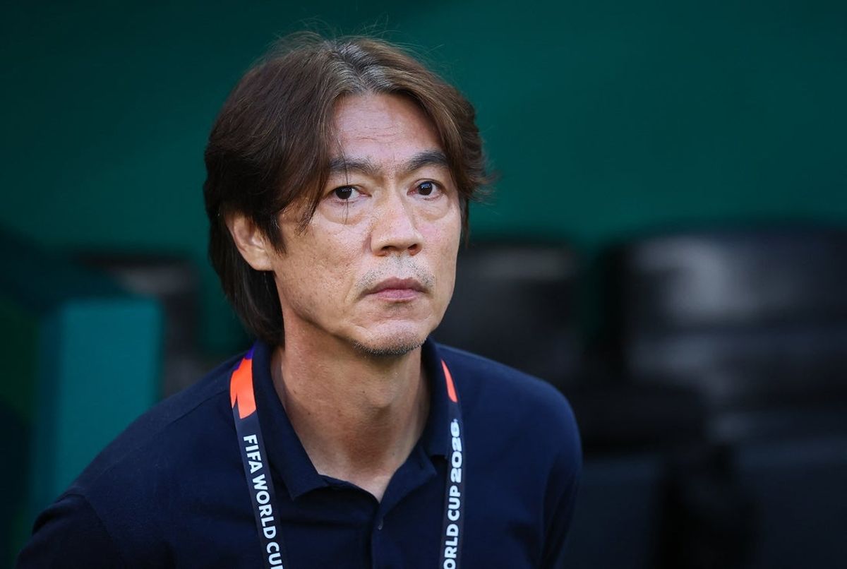 Soccer Football - FIFA World Cup 2026 - Group A - South Africa v South Korea - Estadio Monterrey, Monterrey, Mexico - June 24, 2026South Korea coach Hong Myung-bo before the match REUTERS/Eloisa Sanchez