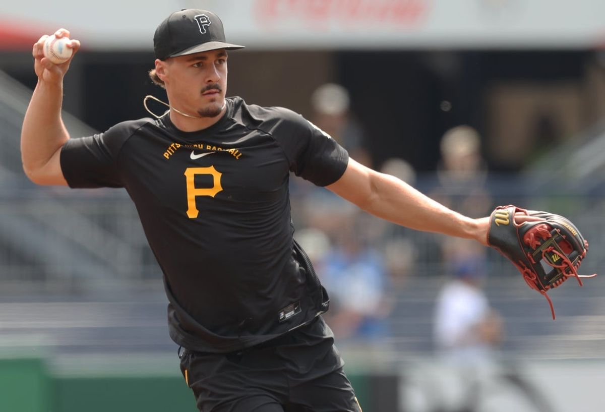 Jun 25, 2026; Pittsburgh, Pennsylvania, USA;  Pittsburgh Pirates shortstop Konnor Griffin (6) warms up before the game against the Seattle Mariners at PNC Park. Mandatory Credit: Charles LeClaire-Imagn Images