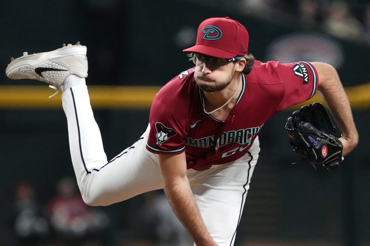 Arizona Diamondbacks right-hander Zac Gallen (23) pitches against the San Francisco Giants at Chase Field in Phoenix on July 1, 2026.