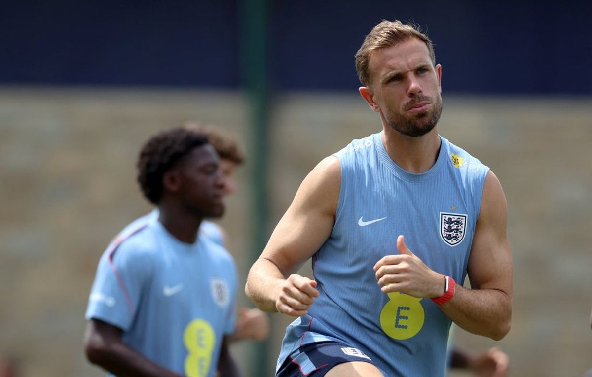 July 2, 2026; Kansas City, Missouri, U.S.; England's Jordan Henderson during training.  Mandatory Credit: Kylie Graham-Imagn Images
