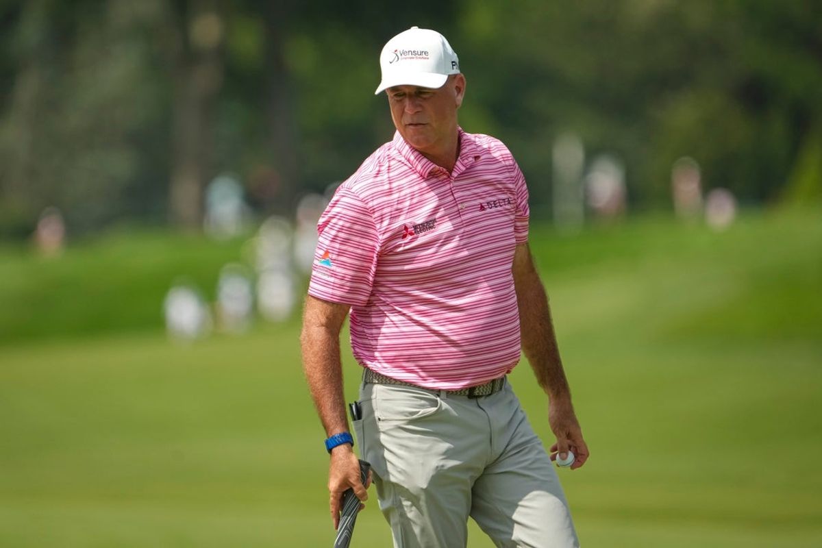 Deadspin | Stewart Cink, Charlie Wi share first-round lead at U.S. Senior Open Stewart Cink walks across the eighth green during the first round of the U.S. Senior Open at Scioto Country Club in Columbus on July 2, 2026. Stewart Cink put himself in contention to win a third straight major, as he shares the lead after the first round of the U.S. Senior Open Championship on Thursday in Upper Arlington, Ohio. Cink and co-leader Charlie Wi of South Korea each shot 3-under-par 67 at Scioto Country Club to sit atop a tightly bunched leaderboard. Wi got a boost from a five-birdie streak, while Cink shot 5-under 30 on the back nine after carding two bogeys among his first nine holes. George McNeill, England’s Simon Griffiths and Sweden’s Freddie Jacobson are a stroke back as 15 players broke par. Defending champion Padraig Harrington of Ireland is among 10 golfers tied for sixth at 1-under 69. The others are Ben Crane, Tommy Gainey, Paul Stankowski, Wales’ Jamie Donaldson, Australia’s Richard Green and Greg Chalmers, Germany’s Alex Cejka, Denmark’s Soren Kjeldsen and Spain’s Miguel Angel Jimenez. Cink opened with a bogey at the par-4 first hole and had another blemish with a bogey at No. 5 to make the turn at 2 over. He heated up on the back nine, with birdies at Nos. 10, 13, 14, 16 and 18 for a 30 and a 67 total. “I don’t think I found anything,” Cink said of any adjustments when making the turn. “I just decided to start trusting what I’d already been in possession of. I’ve been off for a little while, and I started like I’ve been off for a little while. Middle of the fairway on 1, and I inexplicably lost my trust in the downswing and flared it out to the right in the bunker. “I had to prove it to myself again that I could play decent golf a certain way. The back nine was really nice. I actually could have shot quite a bit lower on the back nine. I missed three very reasonably like inside — right around 10 feet or less birdie putts.” Cink leads the Charles Schwab Cup standings after earning four wins in nine events. He captured the first two majors of the year, the Senior PGA Championship in April and the Regions Tradition in May. He also won the Mitsubishi Electric Championship at Hualalai in January and the Hoag Classic in March. Wi, whose best result this year is a tie for third at the Insperity Invitational in May, has three top-10 finishes in 2026 as he pursues his first win on tour. He is 31st in the Charles Schwab Cup standings. “I hit the ball pretty solid today, made a couple of putts,” Wi said. “It was a hot day. I just made sure that I stayed in the ballgame, meaning like mentally, because you could easily lose it out there. Yeah, overall it was just a solid day in the first round.” Starting his round on the back nine, Wi carded birdies at par-4 holes Nos. 10 and 13 before a bogey at No. 18. He also bogeyed No. 1 before stringing together five consecutive birdies at Nos. 3-7 to get to 5 under. “Today I was like, wait, did I just run off four in a row? On the fifth one I was thinking about it, come on, get it out of your brain, and I was able to make it,” said Wi, who had a five-birdie streak at the Regions Tradition. However, disaster struck at No. 8. Wi had to take a penalty and drop on his third shot at the 496-yard par-4, which ranked the hardest hole of the round. Wi got to the green on his fourth shot and finished with a double bogey. –Field Level Media #Deadspin #Stewart #Cink #Charlie #share #firstround #lead #U.S #Senior #Open Deadspin | Stewart Cink, Charlie Wi share first-round lead at U.S. Senior Open Stewart Cink walks across the eighth green during the first round of the U.S. Senior Open at Scioto Country Club in Columbus on July 2, 2026. Stewart Cink put himself in contention to win a third straight major, as he shares the lead after the first round of the U.S. Senior Open Championship on Thursday in Upper Arlington, Ohio. Cink and co-leader Charlie Wi of South Korea each shot 3-under-par 67 at Scioto Country Club to sit atop a tightly bunched leaderboard. Wi got a boost from a five-birdie streak, while Cink shot 5-under 30 on the back nine after carding two bogeys among his first nine holes. George McNeill, England’s Simon Griffiths and Sweden’s Freddie Jacobson are a stroke back as 15 players broke par. Defending champion Padraig Harrington of Ireland is among 10 golfers tied for sixth at 1-under 69. The others are Ben Crane, Tommy Gainey, Paul Stankowski, Wales’ Jamie Donaldson, Australia’s Richard Green and Greg Chalmers, Germany’s Alex Cejka, Denmark’s Soren Kjeldsen and Spain’s Miguel Angel Jimenez. Cink opened with a bogey at the par-4 first hole and had another blemish with a bogey at No. 5 to make the turn at 2 over. He heated up on the back nine, with birdies at Nos. 10, 13, 14, 16 and 18 for a 30 and a 67 total. “I don’t think I found anything,” Cink said of any adjustments when making the turn. “I just decided to start trusting what I’d already been in possession of. I’ve been off for a little while, and I started like I’ve been off for a little while. Middle of the fairway on 1, and I inexplicably lost my trust in the downswing and flared it out to the right in the bunker. “I had to prove it to myself again that I could play decent golf a certain way. The back nine was really nice. I actually could have shot quite a bit lower on the back nine. I missed three very reasonably like inside — right around 10 feet or less birdie putts.” Cink leads the Charles Schwab Cup standings after earning four wins in nine events. He captured the first two majors of the year, the Senior PGA Championship in April and the Regions Tradition in May. He also won the Mitsubishi Electric Championship at Hualalai in January and the Hoag Classic in March. Wi, whose best result this year is a tie for third at the Insperity Invitational in May, has three top-10 finishes in 2026 as he pursues his first win on tour. He is 31st in the Charles Schwab Cup standings. “I hit the ball pretty solid today, made a couple of putts,” Wi said. “It was a hot day. I just made sure that I stayed in the ballgame, meaning like mentally, because you could easily lose it out there. Yeah, overall it was just a solid day in the first round.” Starting his round on the back nine, Wi carded birdies at par-4 holes Nos. 10 and 13 before a bogey at No. 18. He also bogeyed No. 1 before stringing together five consecutive birdies at Nos. 3-7 to get to 5 under. “Today I was like, wait, did I just run off four in a row? On the fifth one I was thinking about it, come on, get it out of your brain, and I was able to make it,” said Wi, who had a five-birdie streak at the Regions Tradition. However, disaster struck at No. 8. Wi had to take a penalty and drop on his third shot at the 496-yard par-4, which ranked the hardest hole of the round. Wi got to the green on his fourth shot and finished with a double bogey. –Field Level Media #Deadspin #Stewart #Cink #Charlie #share #firstround #lead #U.S #Senior #Open