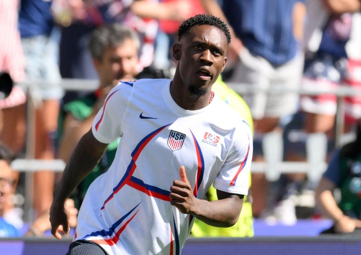 July 6, 2026; Seattle, Washington, U.S.; Folarin Balogun of the U.S. during the warm up before the match.  Mandatory Credit: Steven Bisig-Imagn Images