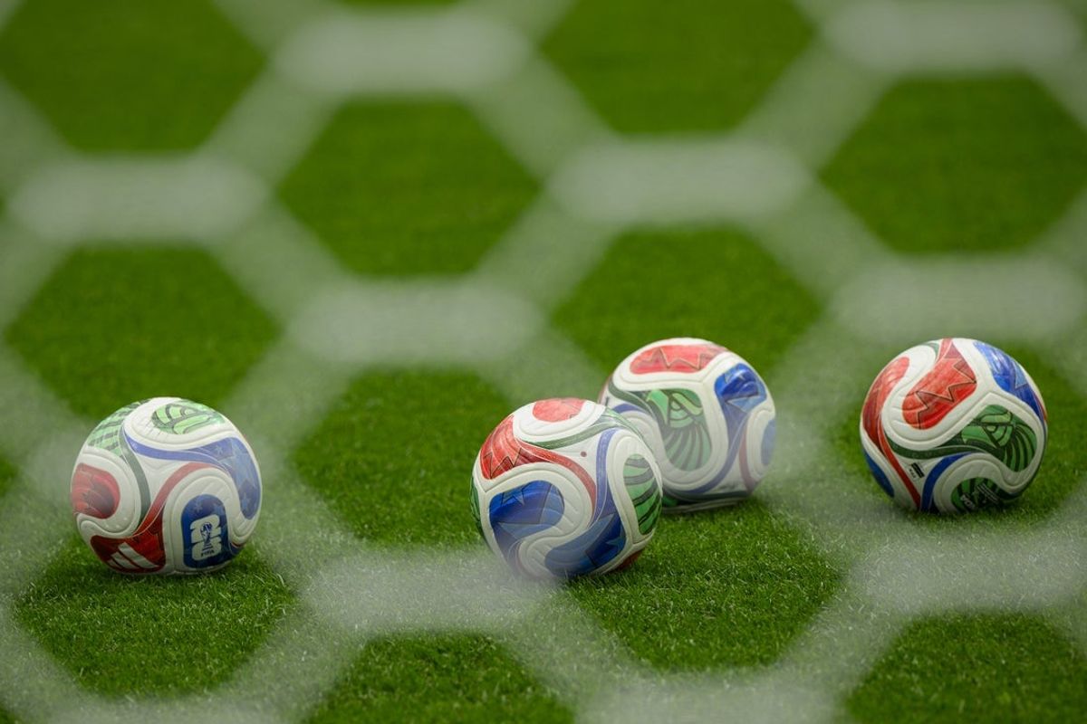 Jul 7, 2026; Vancouver, British Columbia, CAN; General view of practice balls on the pithd during warm up between Switzerland and Columbia during a Round of 16 match in the 2026 FIFA World Cup at BC Place Vancouver. Mandatory Credit: Anne-Marie Sorvin-Imagn Images