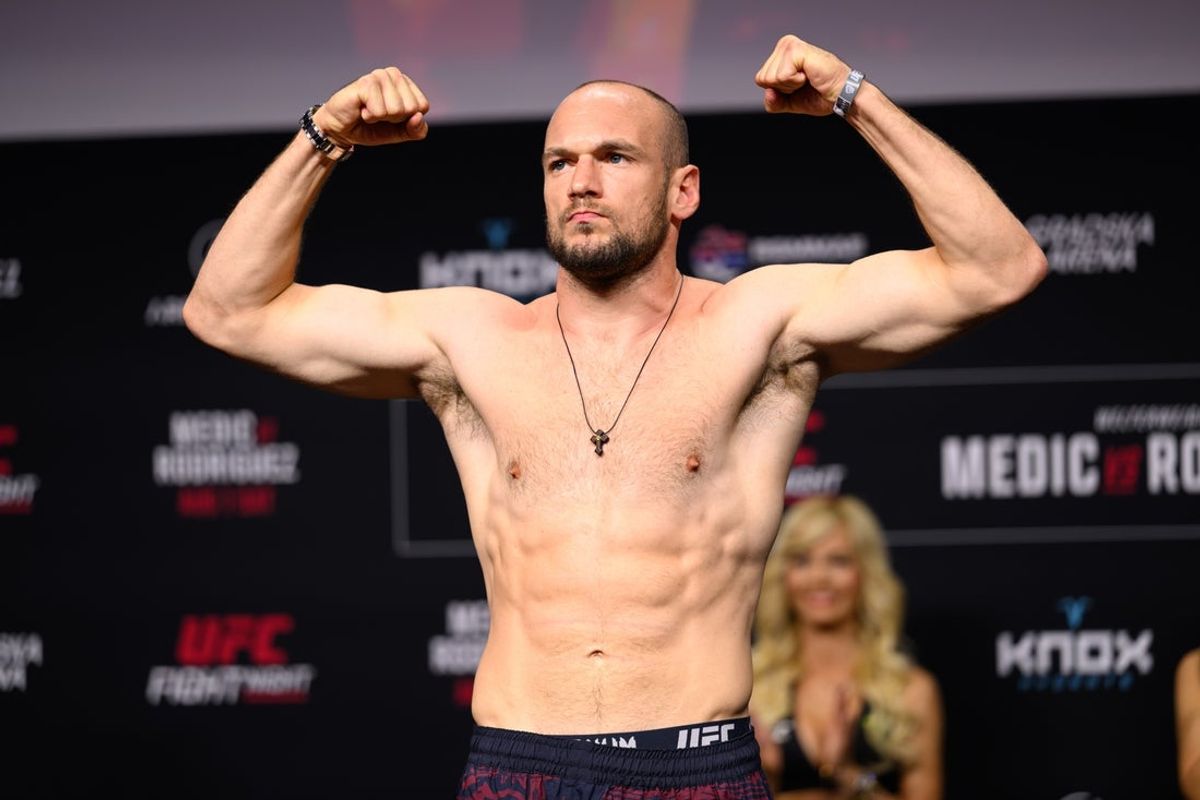 Jul 31, 2026; Belgrade, Serbia;	Uros Medic during weigh ins for UFC Fight Night at Belgrade Arena. Mandatory Credit: Per Haljestam-Imagn Images