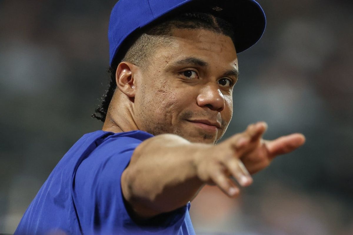 Jul 30, 2026; New York City, New York, USA;  New York Mets outfielder Juan Soto (22) at Citi Field. Mandatory Credit: Wendell Cruz-Imagn Images