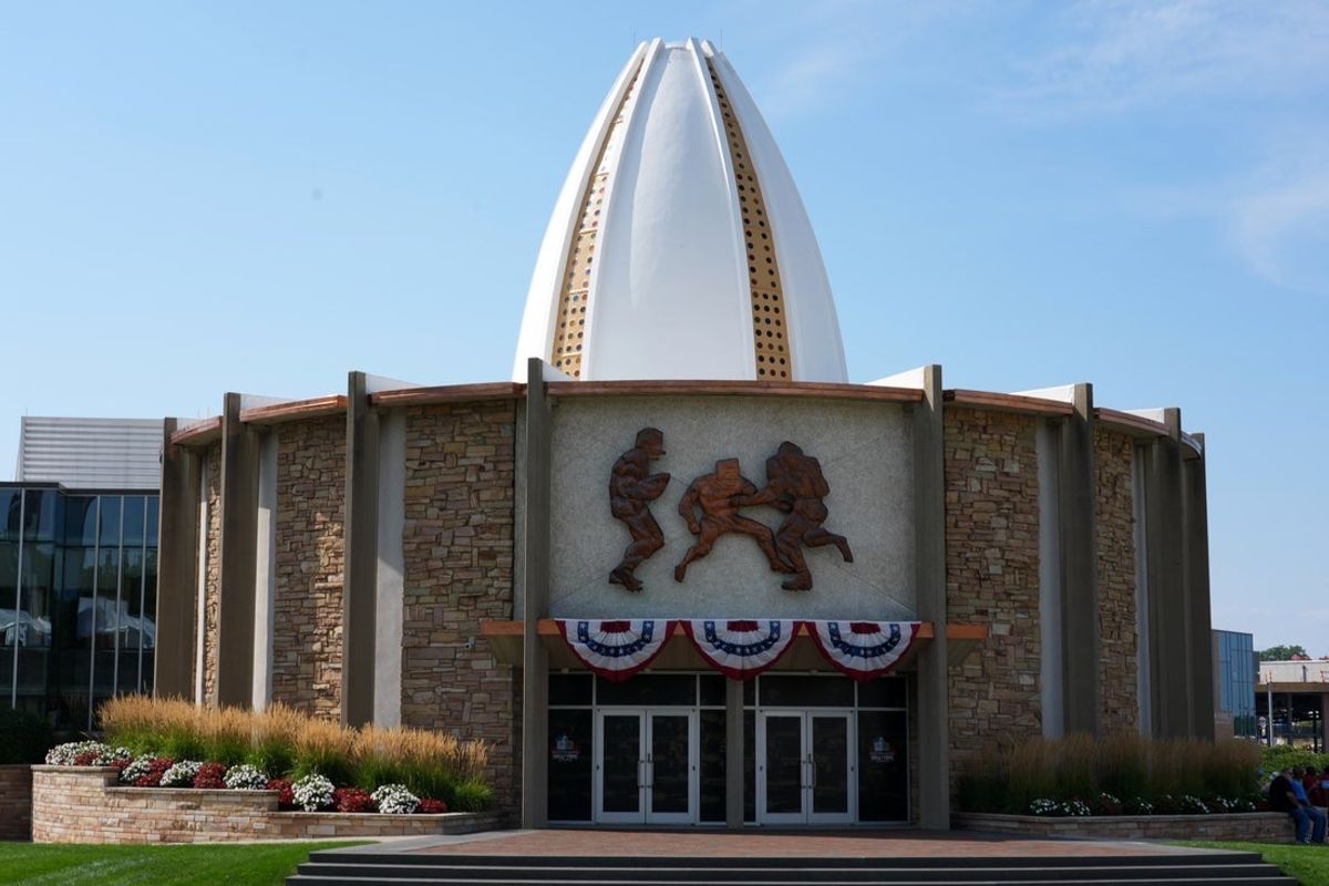 Aug 6, 2026; Canton, Ohio, USA;  A general overall view of the Pro Football Hall of Fame Mandatory Credit: Kirby Lee-Imagn Images