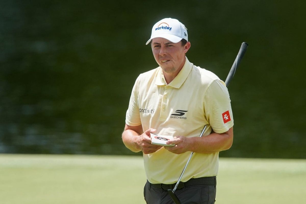 Matt Fitzpatrick walks off the ninth hole during the first round of the FedEx St. Jude Championship at TPC Southwind in Memphis, Tenn., on August 13, 2026.