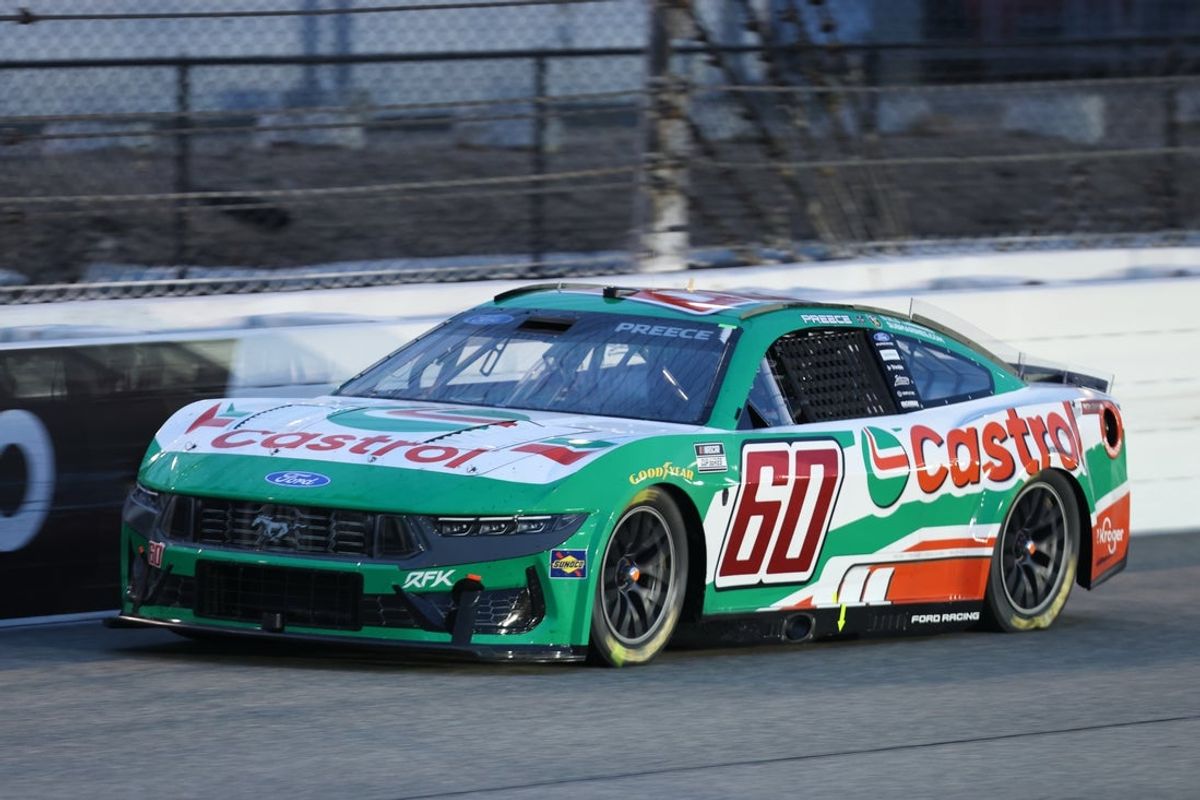 Aug 15, 2026; Richmond, Virginia, USA; Roush Fenway Keselowski driver Ryan Preece (60) during stage two of the Cook Out 400 at Richmond Raceway. Mandatory Credit: Greg Atkins-Imagn Images