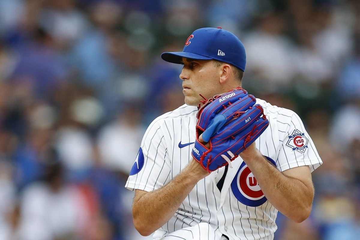 Aug 15, 2026; Chicago, Illinois, USA; Chicago Cubs starting pitcher Matthew Boyd (16) delivers a pitch against the St. Louis Cardinals during the first inning at Wrigley Field. Mandatory Credit: Kamil Krzaczynski-Imagn Images