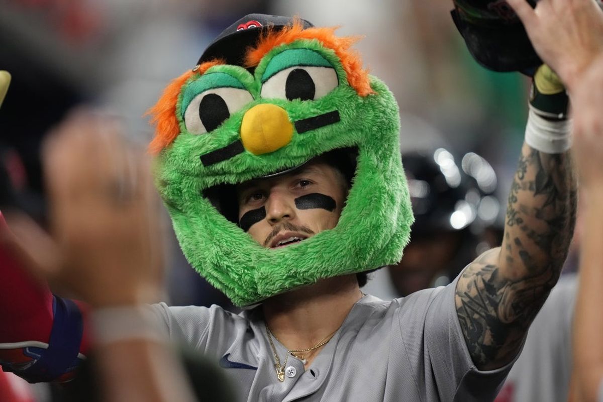 Aug 25, 2026; Miami, Florida, USA;  Boston Red Sox left fielder Jarren Duran (16) celebrates a grand slam in the 11th inning against the Miami Marlins at loanDepot Park.  Mandatory Credit: Jim Rassol-Imagn Images