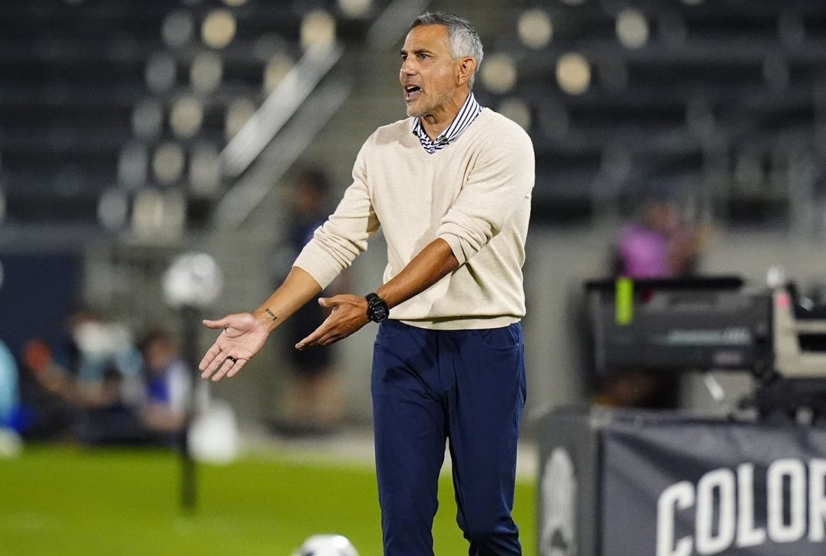 Aug 25, 2026; Commerce City, CO, USA;  Real Salt Lake head coach Pablo Mastroeni calls out in the first half against Club Leon during the Leagues Cup Quarterfinals at Dick's Sporting Goods Park.  Mandatory Credit: Ron Chenoy-Imagn Images
