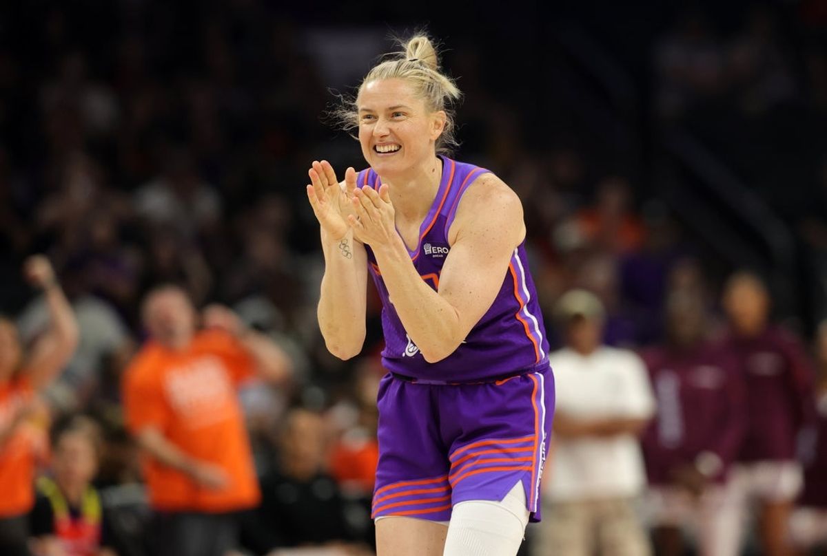 Aug 29, 2026; Phoenix, Arizona, USA; Phoenix Mercury guard Sami Whitcomb against the Toronto Tempo in the first half at Mortgage Matchup Center. Mandatory Credit: Mark J. Rebilas-Imagn Images