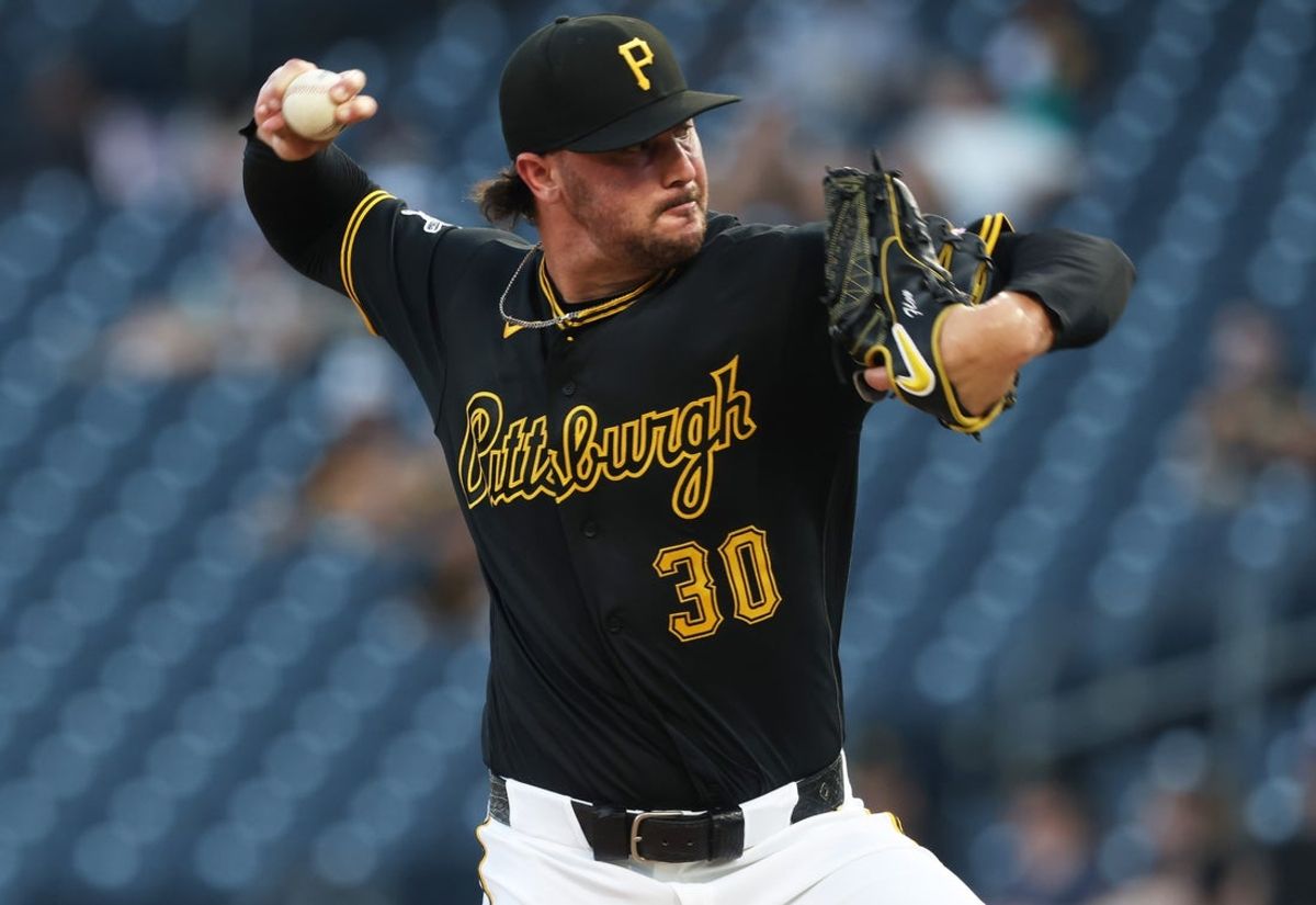 Sep 1, 2026; Pittsburgh, Pennsylvania, USA;  Pittsburgh Pirates starting pitcher Paul Skenes (30) delivers a pitch against the San Francisco Giants during the first inning at PNC Park.  Mandatory Credit: Charles LeClaire-Imagn Images